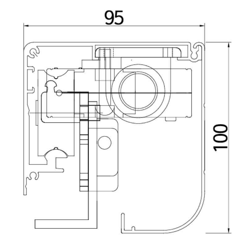Bản vẽ chi tiết Cửa trượt bán tự động CT-906SA