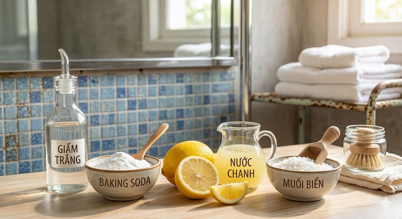 Những nguyên liệu quen thuộc trong bếp có thể trở thành vũ khí hiệu quả chống lại cặn ố vàng trên kính