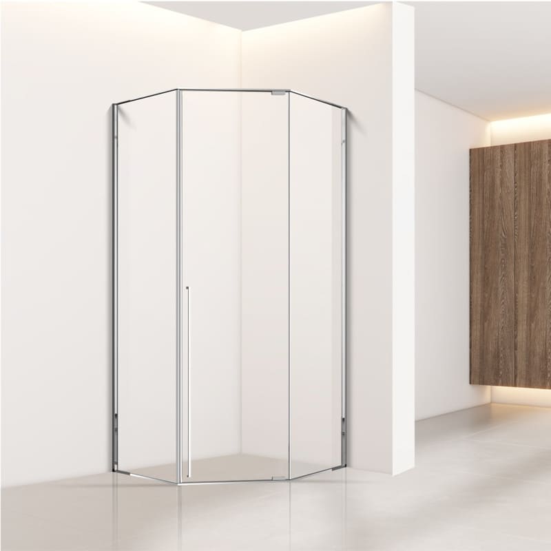 Cửa mở 135 khung inox hệ slim TOHO TH635 cao cấp cho phòng tắm hiện đại