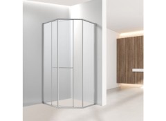Vách Kính Cửa lùa 135 Khung Inox Hệ Slim TOHO TH637