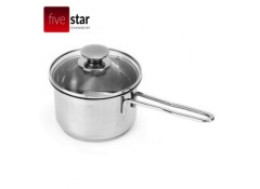 Nồi Quánh Inox 3 Đáy Nắp Kính FiveStar 14cm