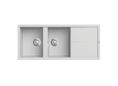 Chậu rửa bát đá Konox Livello 1160 White Silver